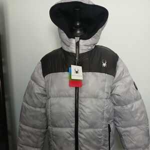 Mens Spyder Puffer Camo Winter Jacket
